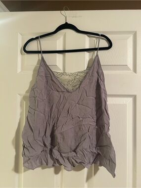 Mustard Seed Lavender Lace-Trim Camisole